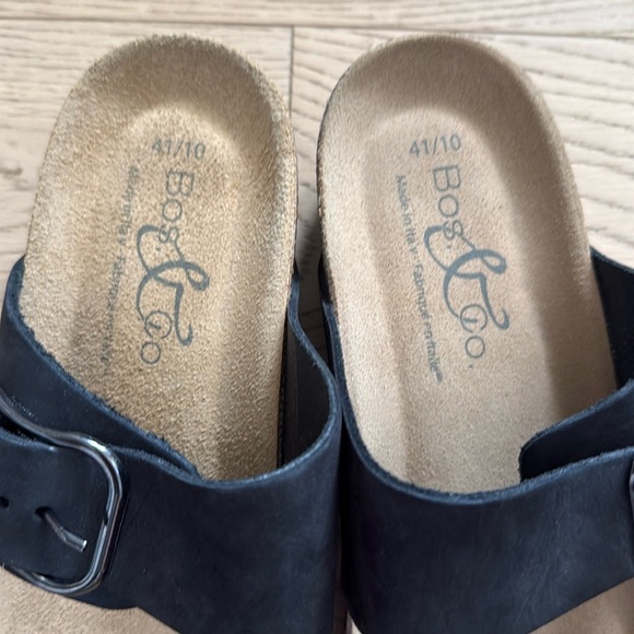 Bos & Co. lapo slide sandal - black nubuck leather Size EU 41/10 - Picture 3 of 9